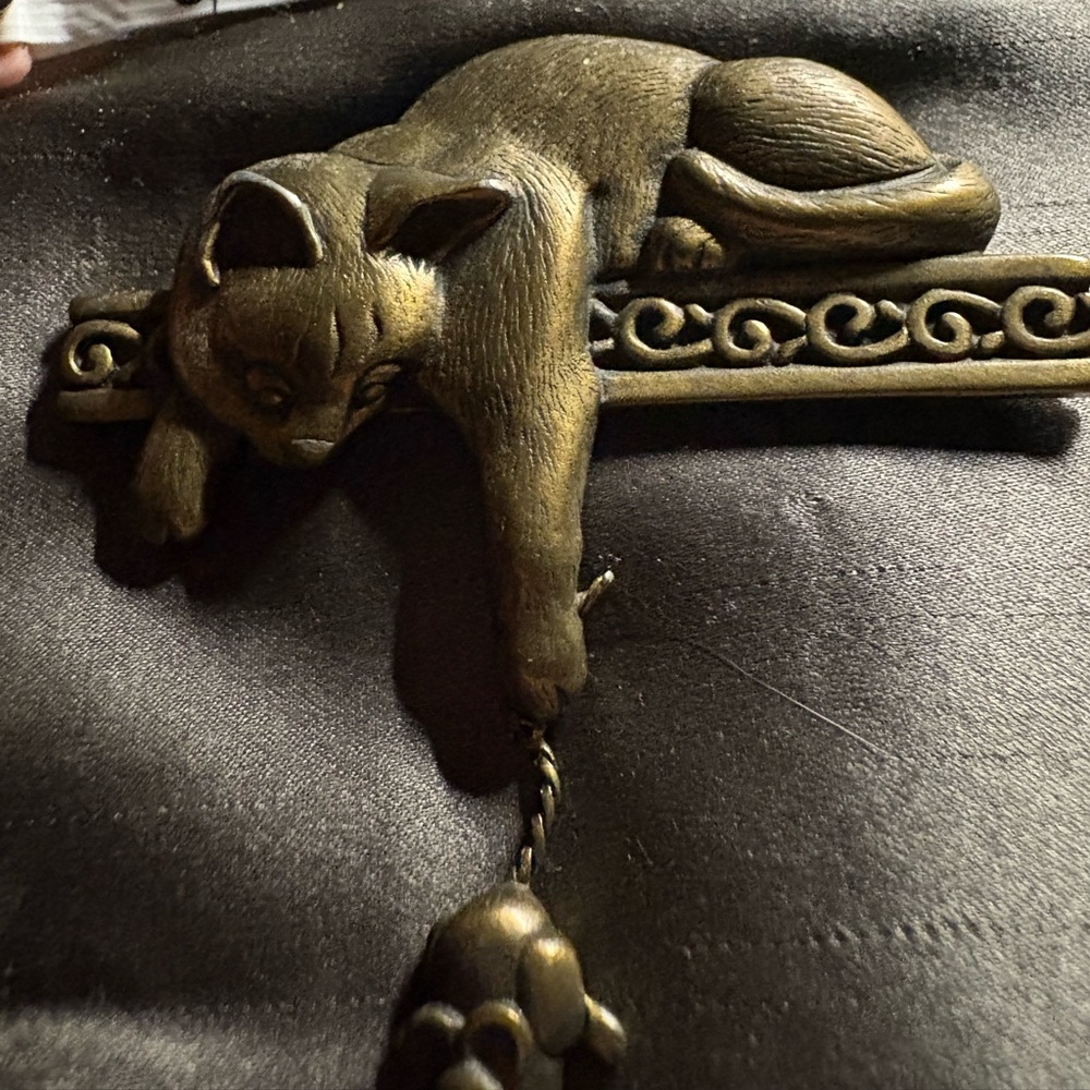 Antique Bronze Cat Ornament